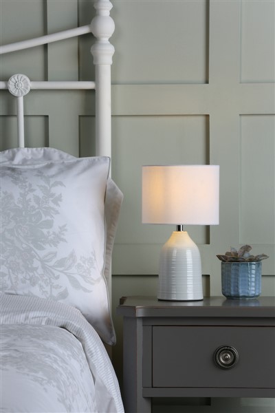 (image for) Laura Ashley Penny Table Lamp Cream With Shade